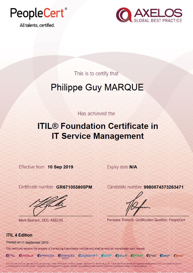 Certified ITIL 4 Foundation